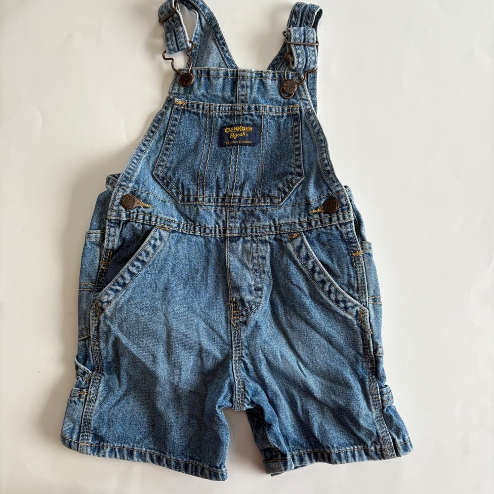 Oshkosh Bgosh 18M Denim Shortalls Y2K Carpenter Blue Jean Overalls Medium Wash‎